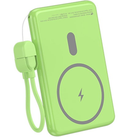 Leotec Power Bank Inalámbrico 5000mAh 20W Verde Leotec Power Bank Inalámbrico 5000mAh 20W Verde